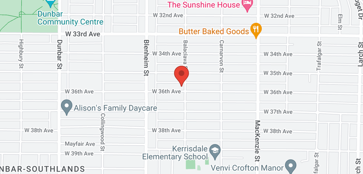 map of 3205 W 36TH AVENUE